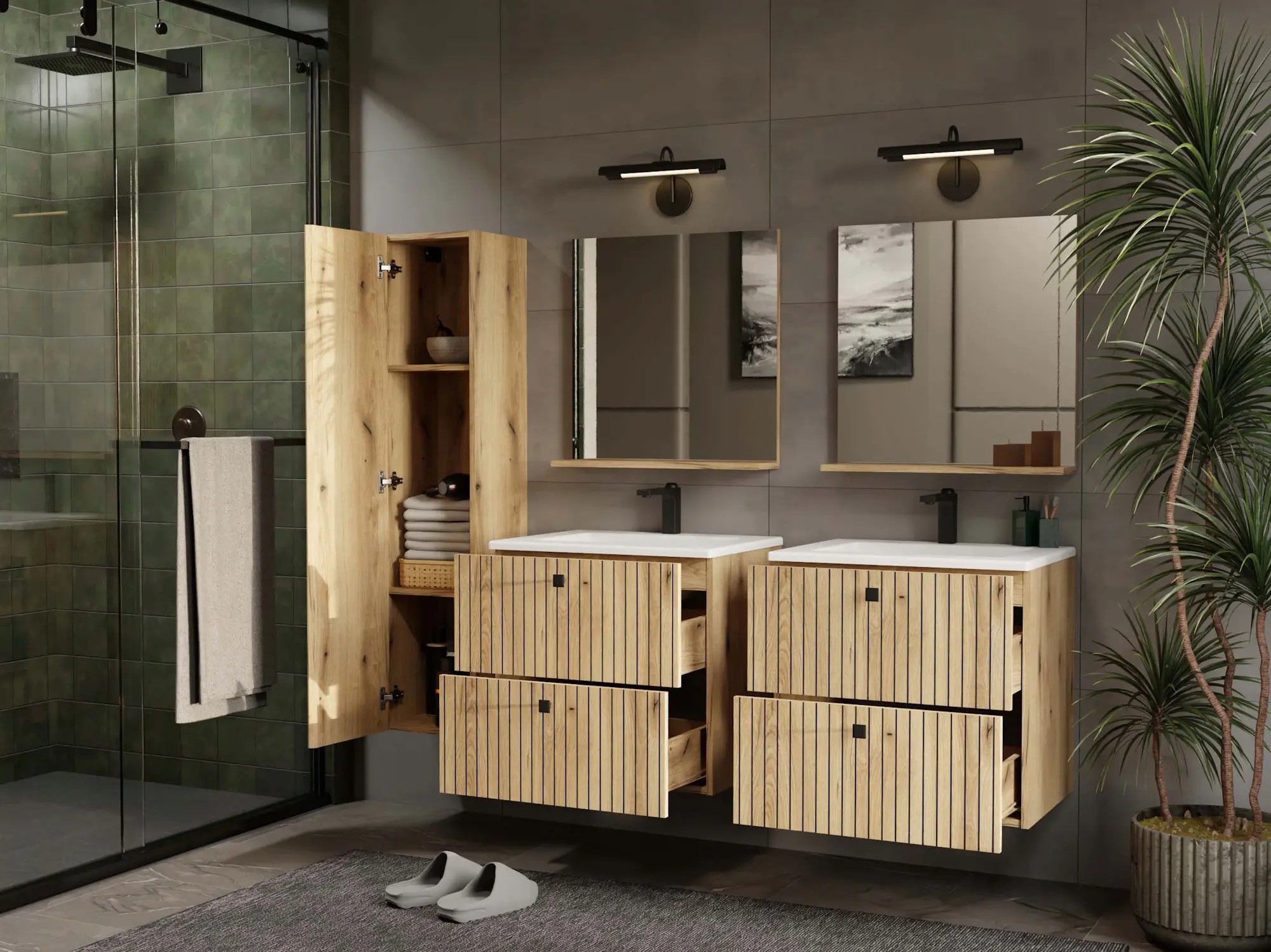 Penal suspendat TopEshop Tigo 1D (Evoke Oak) - 6