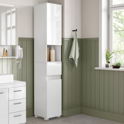 Пенал Vasagle BBC560P31 (White Gloss)