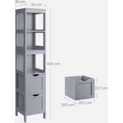 Стеллаж Vasagle BBC066G02 (Dove Grey) Thumb