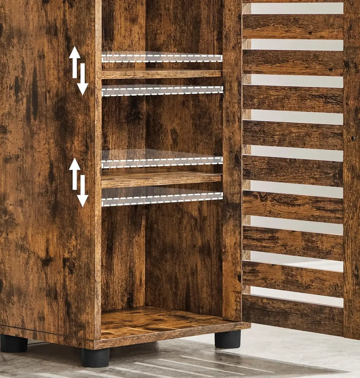 Стеллаж Vasagle BBK160X01 (Rustic Brown) - 5