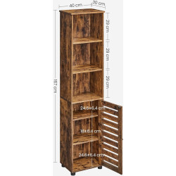 Стеллаж Vasagle BBK160X01 (Rustic Brown) Thumb