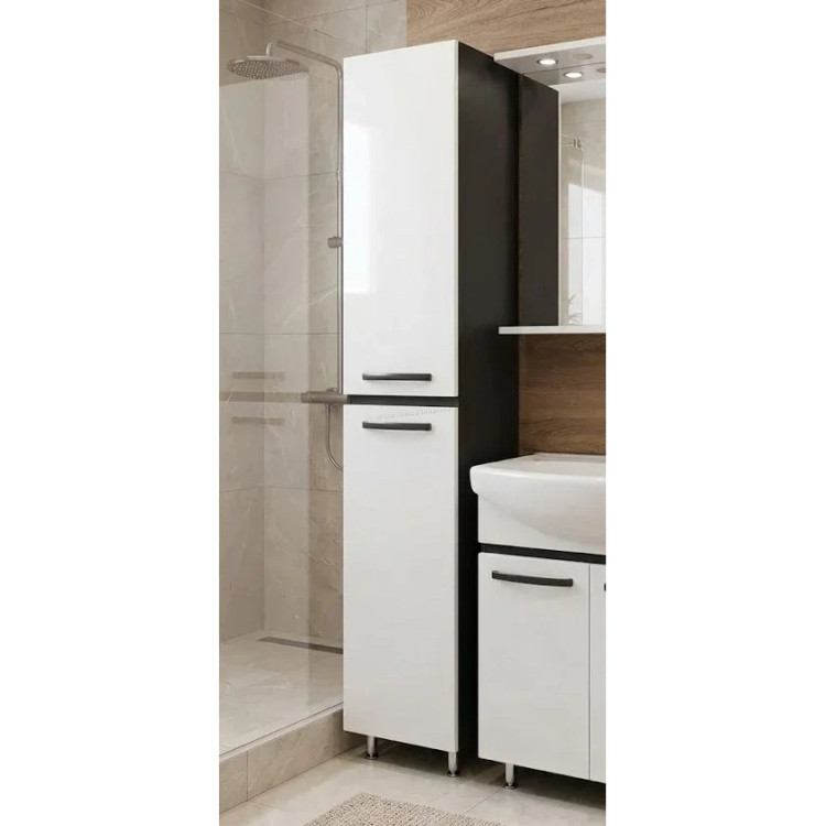 Penal Vasto Furniture Agat 350x1900 (White/Anthracite)
