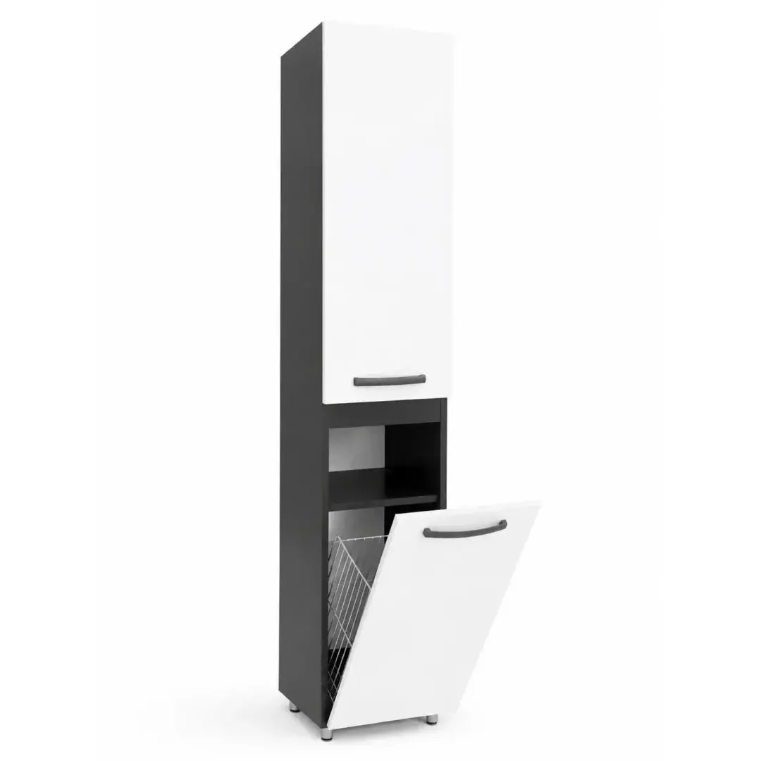 Пенал Vasto Furniture Agat C 350x1900 (White/Anthracite)