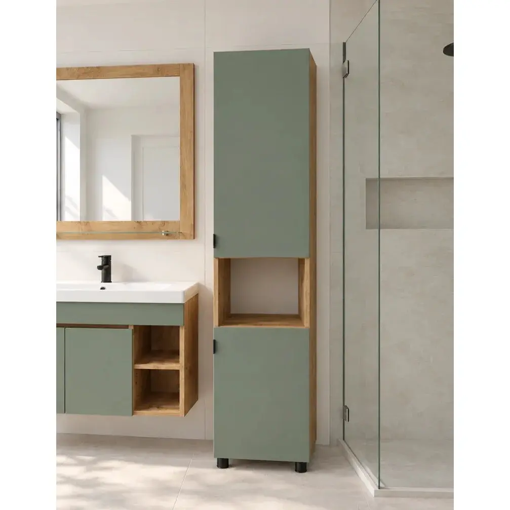 Пенал Vasto Furniture Niagara 2U-R 400x1900 (Oak/Olive)