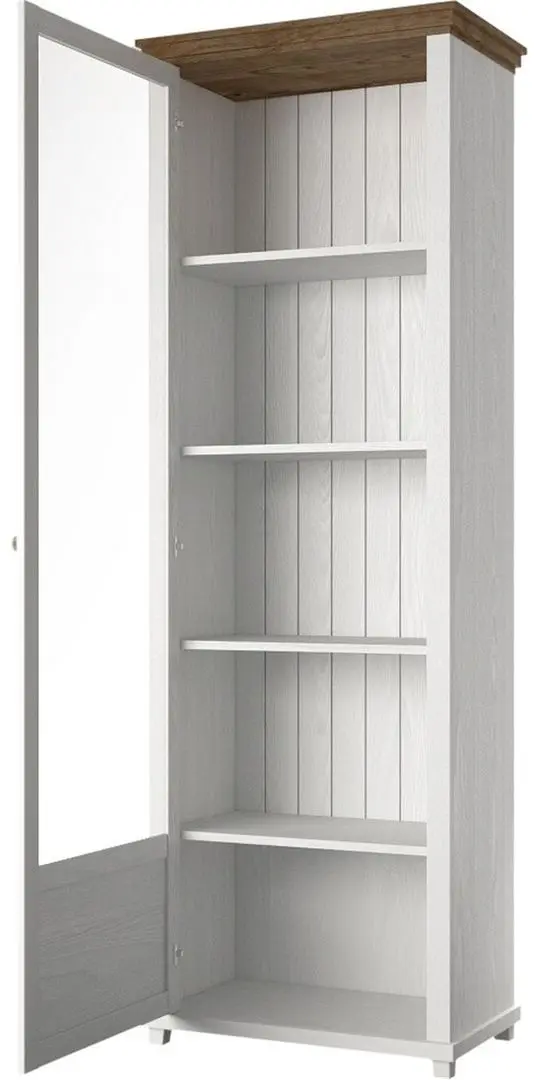 Vitrina Helvetia Evora №05 1D Left (Ash Abisko White/Lefkas Oak)
