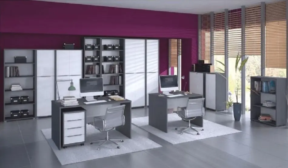 Пенал Mobahaus Rioma New Typ 08 (Graphite/White)