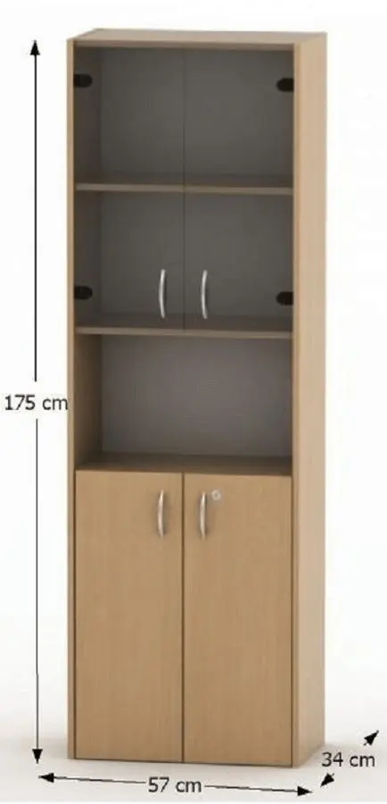 Vitrina Mobhaus Tempo Asistent New 004 (Beech) - 2