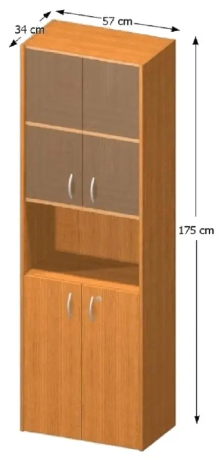 Vitrina Mobhaus Tempo Asistent New 004 (Cherry) - 2