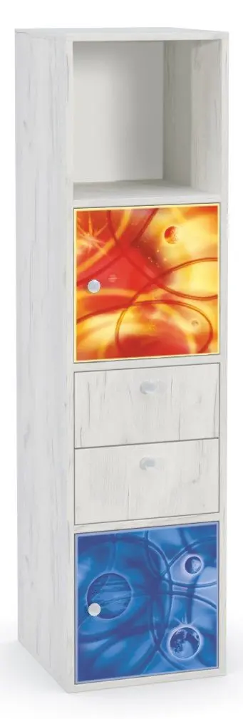 Пенал Mobi Тетрис 1 314 (Дуб Крафт Белый/Космос)