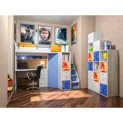 Пенал Mobi Тетрис 1 316 (Дуб Крафт Белый/Космос) Thumb