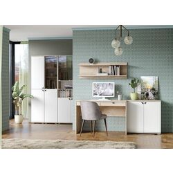 Dulap Mobi Boston 13.154 (Endgrain Oak Elegant/Milk Ricamo Soft) Thumb