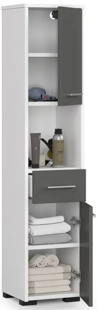 Penal Akord Fin 30 2D1SZ1W (White/Graphite Gray)