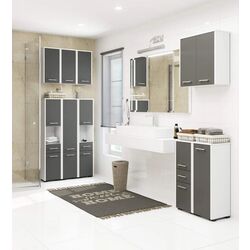 Penal Akord Fin 30 2D1SZ1W (White/Graphite Gray) Thumb