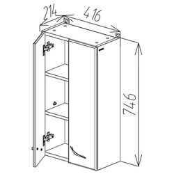 Шкаф навесной Bayro Dalas 420x750 (White) Thumb
