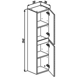 Penal suspendat Bayro Avanti 350x1350 (Light Grey/Sonoma Oak) Thumb