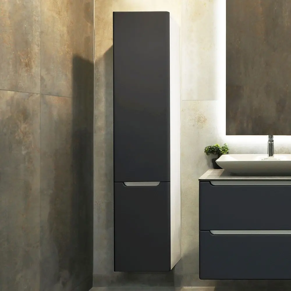 Penal suspendat Bayro Bergamo 350x1600 (Anthracite Matte/White)