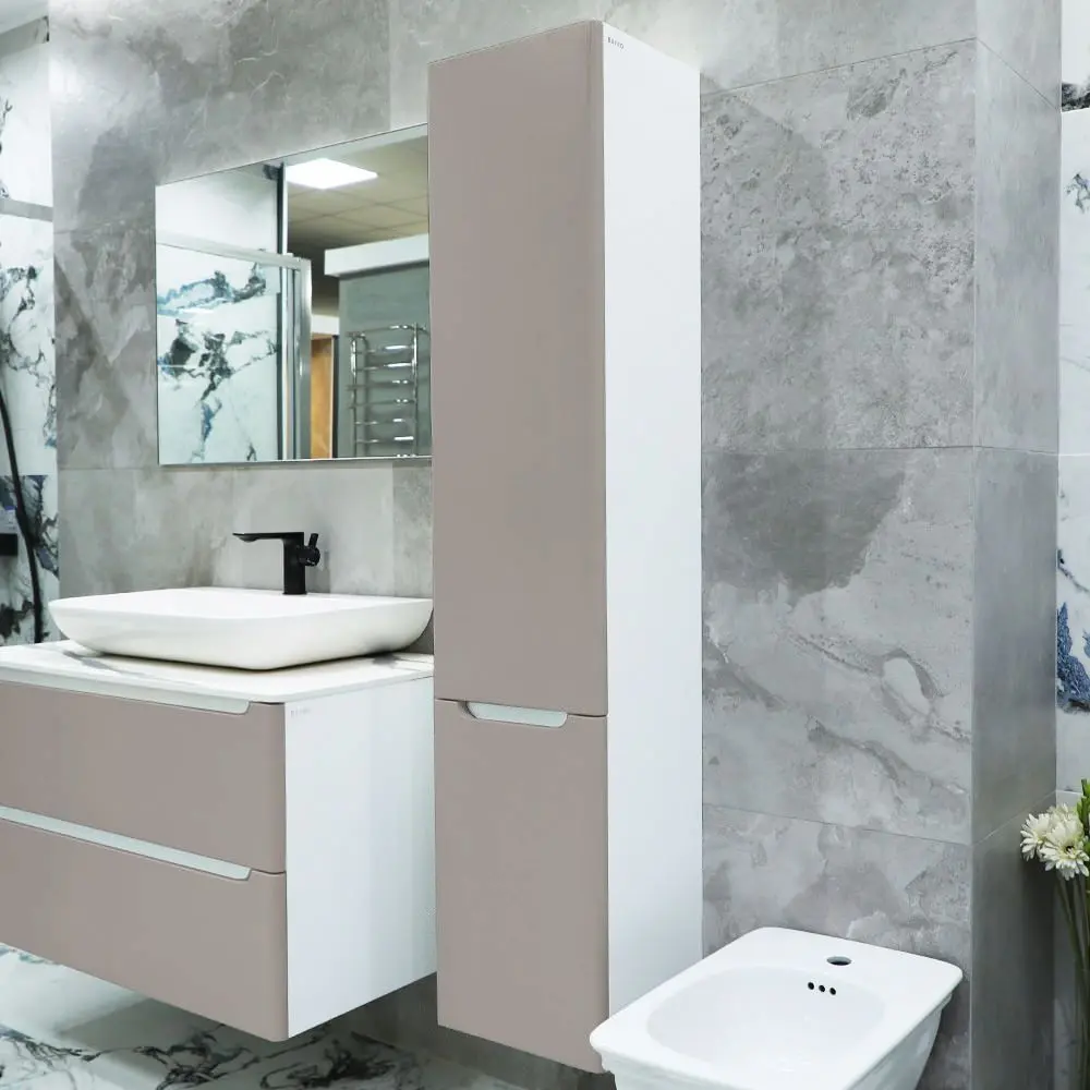 Penal suspendat Bayro Bergamo 350x1600 (Light Grey/White)