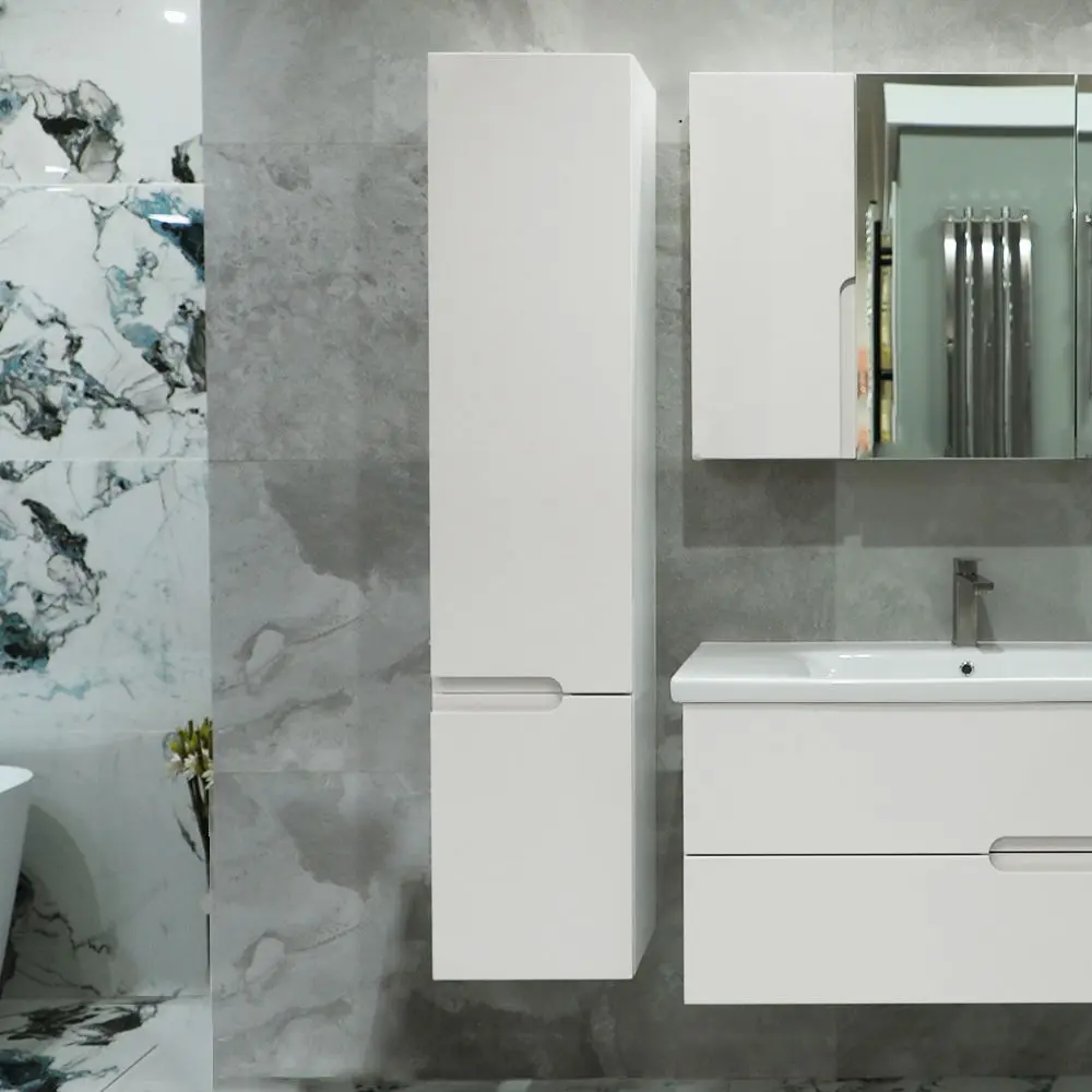 Пенал навесной Bayro Sorento 350x1600 (White Matte)