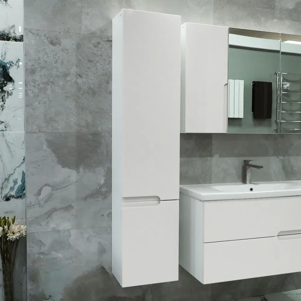 Пенал навесной Bayro Sorento 350x1600 (White Matte)