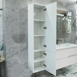 Пенал навесной Bayro Sorento 350x1600 (White Matte) Thumb