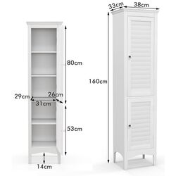 Penal Costway BA7858WH (White) Thumb