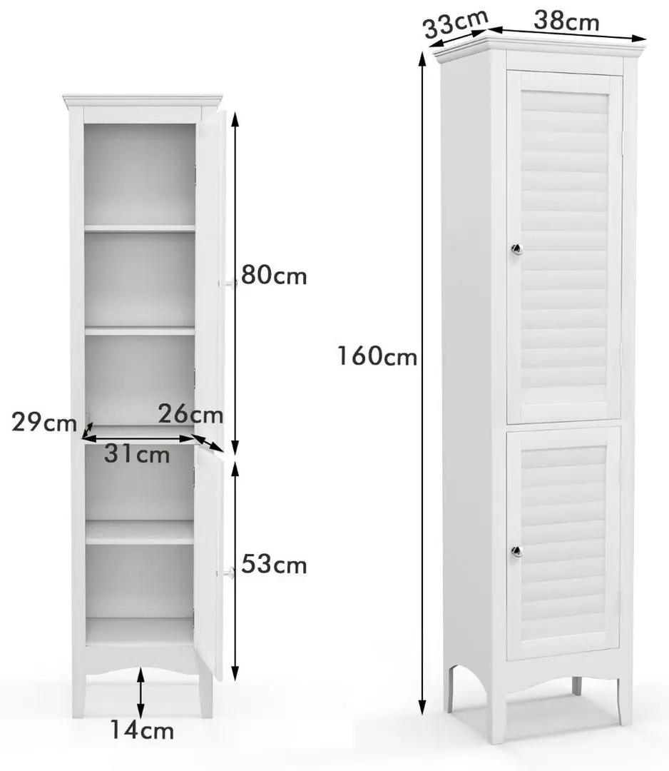 Penal Costway BA7858WH (White) - 4