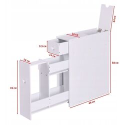 Dulap îngust Costway HW53995WH (White) Thumb