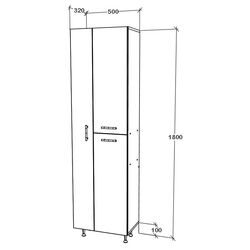Penal Haaus Dax 3D 180x50 cm (White) Thumb