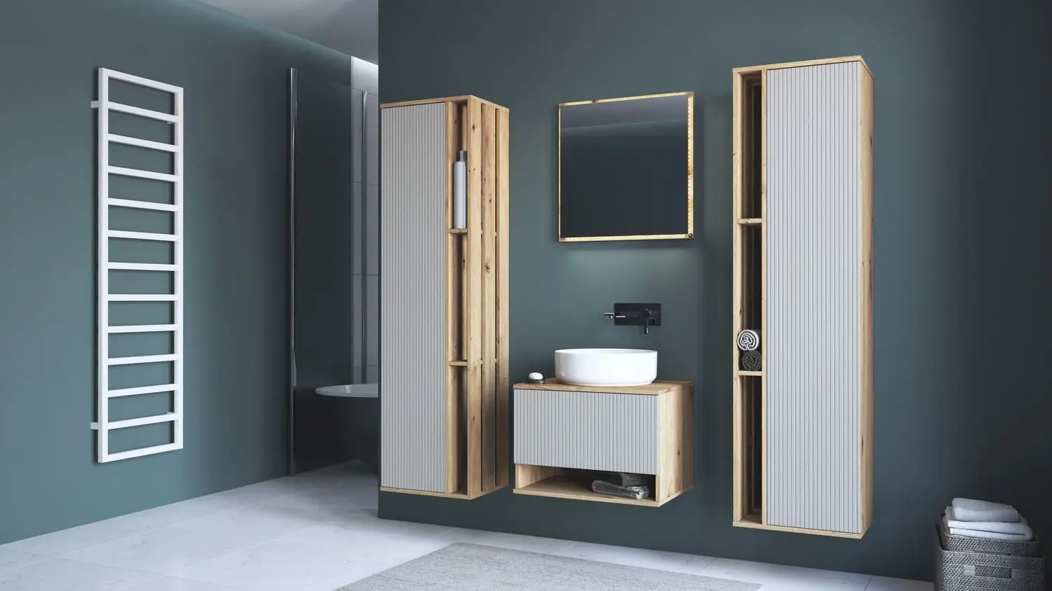 Penal suspendat Halmar Aviola SL (Artisan Oak/Cashmere Matt)