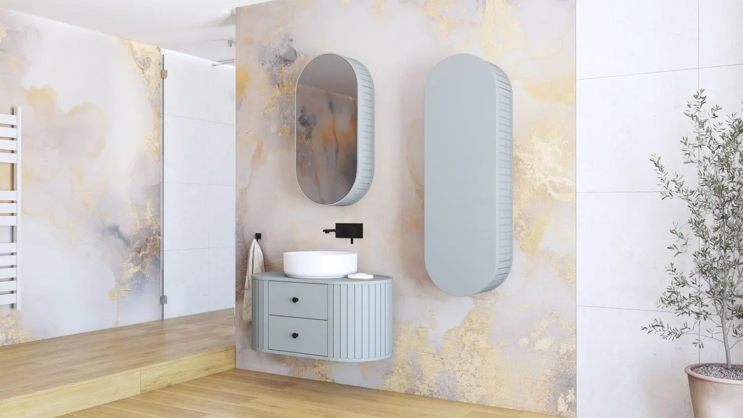 Пенал навесной Halmar Venezia SL (Turquoise)