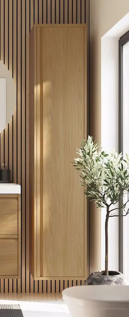 Penal Ikea Angsjon cu usi 40x35x195 (Aspect Stejar)