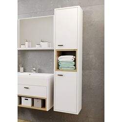 Пенал Mirjan24 Olier 30x133 (White/Artisan Oak)