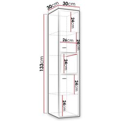 Penal Mirjan24 Olier 30x133 (White/Artisan Oak) Thumb