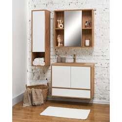 Пенал Sanelit 151 Sirius F 300x1150 (White/Wood) Thumb