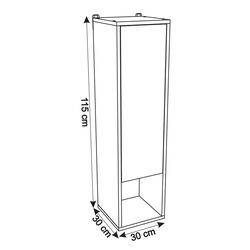 Пенал Sanelit 151 Sirius F 300x1150 (White/Wood) Thumb
