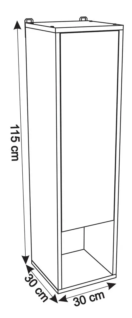 Пенал Sanelit 151 Sirius F 300x1150 (White/Wood)