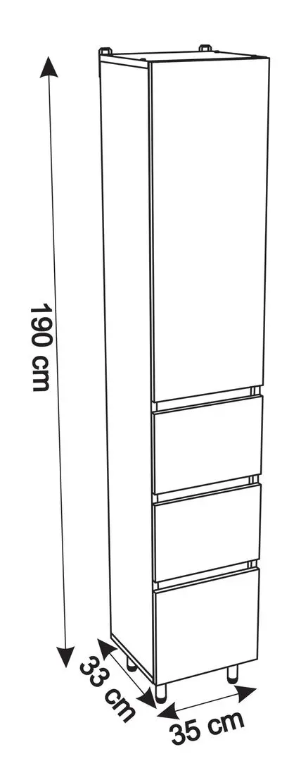Penal Sanelit 155 Eclipse F 350x1900 (White/Black)