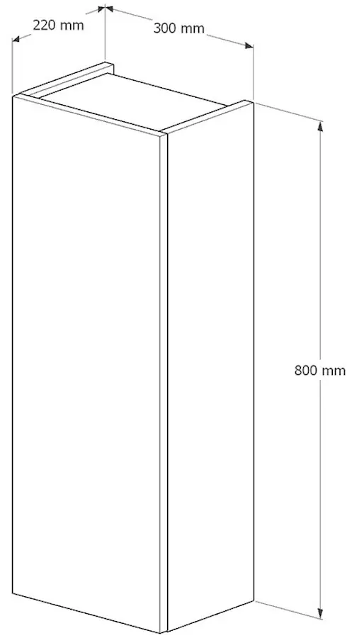 Penal suspendat Supraten Picardie 30x80 L (White)
