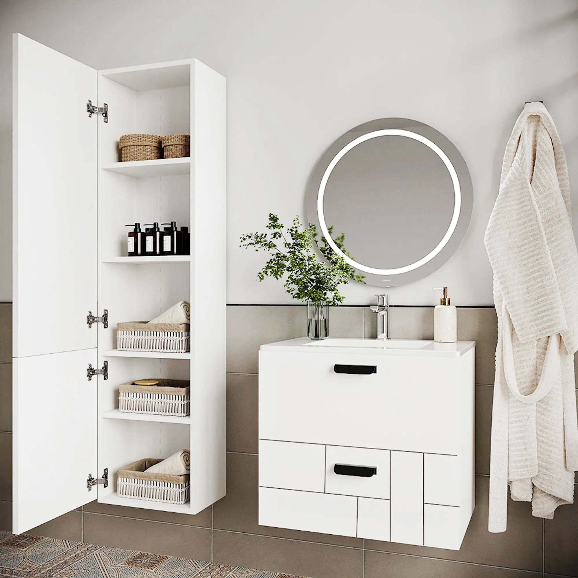 Пенал Supraten Andora Left (White)