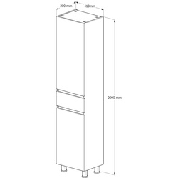 Penal Supraten Aquitania 41x200 L (White) Thumb
