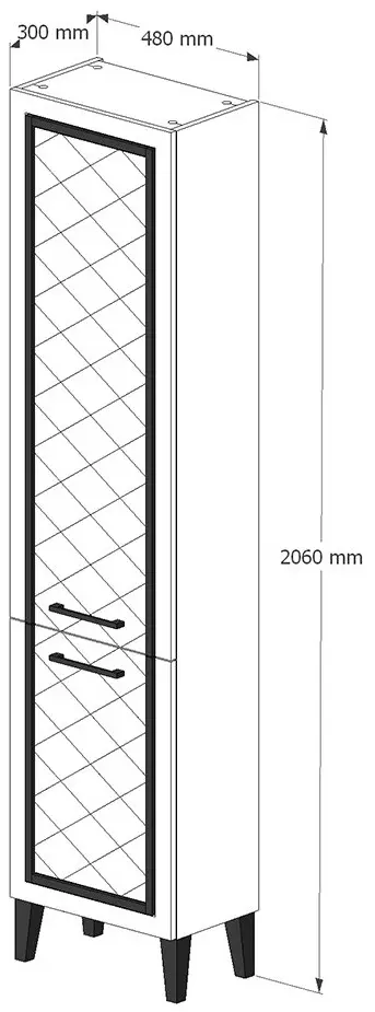 Penal Supraten Burgundie 48x206 L (White)