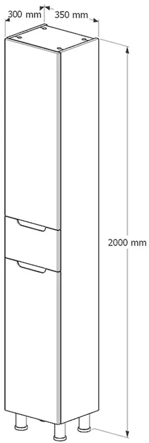 Penal Supraten Dijon 35x200 L (White)