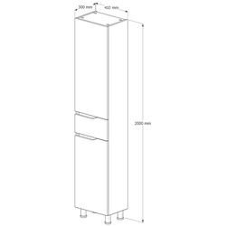 Пенал Supraten Elsass 41x200 R (White) Thumb