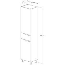 Пенал Supraten Elsass 45x200 L (White) Thumb