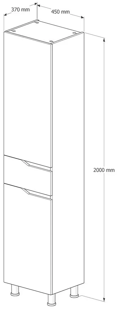 Пенал Supraten Elsass 45x200 L (White)