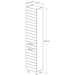 Penal Supraten Limoj 41x204 R (White) Thumb