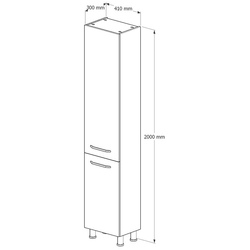 Пенал Supraten Nantes 41x200 L (White) Thumb