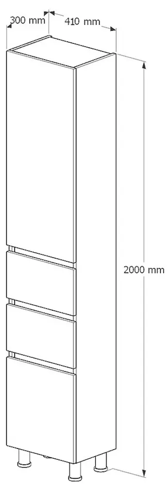 Пенал Supraten Picardie 41x200 L (White)
