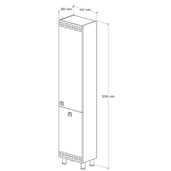 Пенал Supraten Versailles Right (White) Thumb