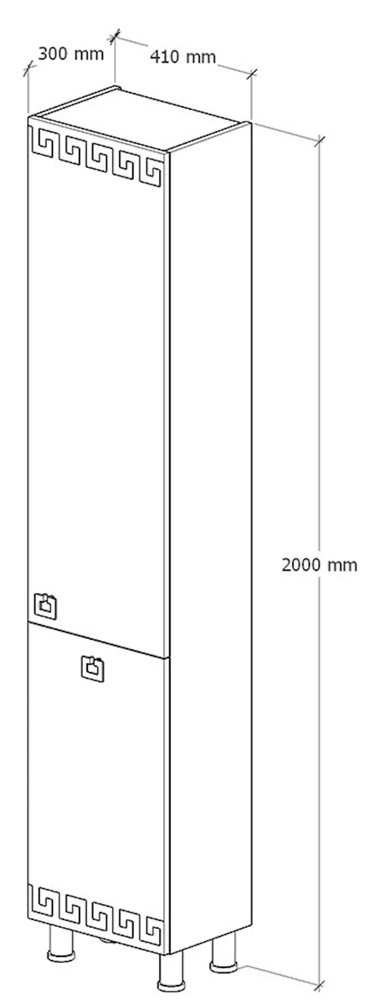 Пенал Supraten Versailles Right (White)